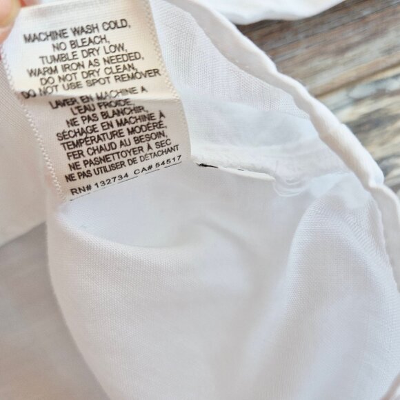 Cloth & Stone Classic Button-Down Shirt Pocket Long Sleeve White Tencel - Picture 8 of 12